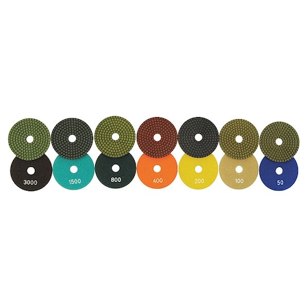 Polishing Pad, 4 in. Dia., 400 Grit MPN:S-4WPP-400