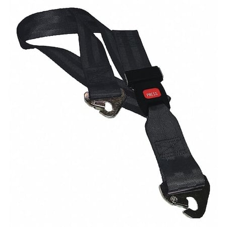 Strap, Black, 5 ft. L x 2-1/2