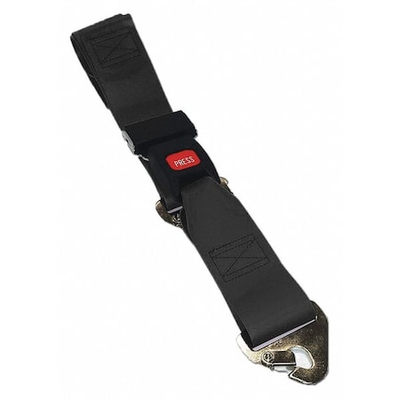 Strap, Black, 7 ft. L x 2-1/2