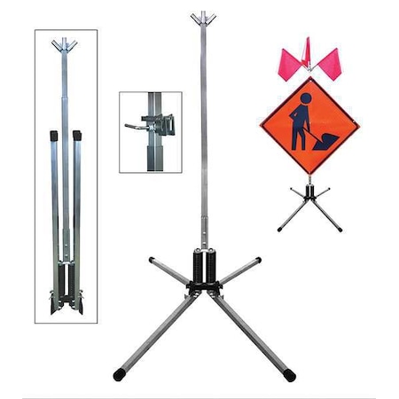 Sign Stand, Roll-Up, Aluminum, 36 In. MPN:TF18-RUB