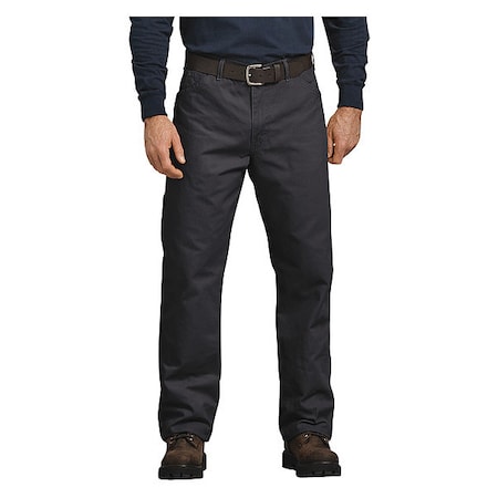 Men's Relaxed Fit Heavyweight Carpenter Jeans, 34 in, Rinsed Black, 100% Cotton MPN:1933BK 34 34