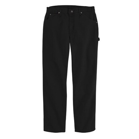 Men's Relaxed Fit Heavyweight Carpenter Jeans, 36 in, Rinsed Black, 100% Cotton MPN:1933BK 36 32