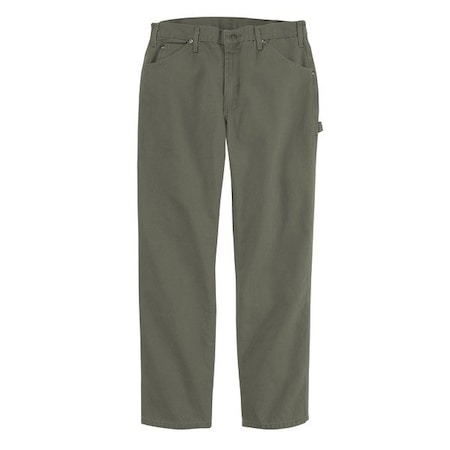 Men's Relaxed Fit Heavyweight Carpenter Jeans, 40 in, Rinsed Moss Green, 100% Cotton MPN:1933MS 40 32