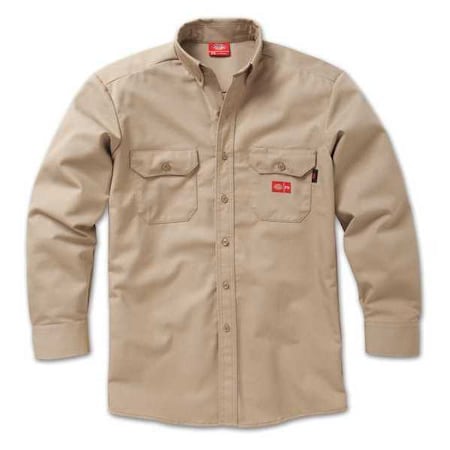 Flame-Resistant Button Down Work Shirt, 9.5 cal/sq cm, XL, 12% Nylon, 88% Cotton MPN:2837KH XL 0R