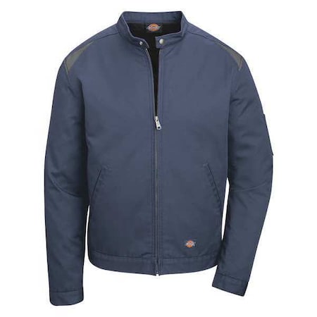 Men's Jacket, Polyester/cotton, Zipper, Navy/Silver, M MPN:LJ60NS RG M