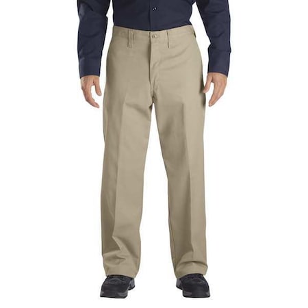 Men's Industrial Work Pants, L/XL, Tan, Cotton/Polyester MPN:LP92DS 38 32