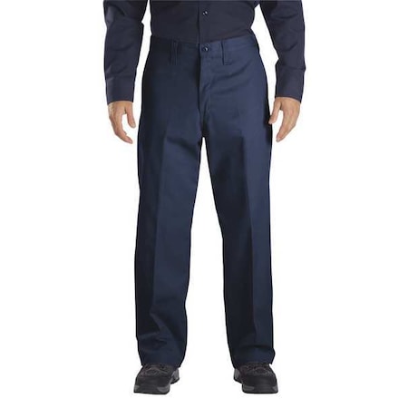 Men's Industrial Work Pants, L/XL, Navy, Cotton/Polyester MPN:LP92NV 36 32