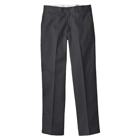 Men's Flex Work Pants, L/XL, Black, 65% Polyester/35% Cotton MPN:P874BK 34 32