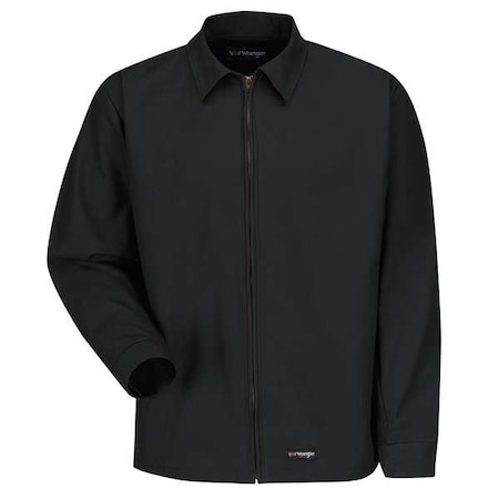 Unisex Jacket, 60% Cotton/40% Polyester, Zipper, Black, 3XL MPN:WJ40BK RG 3XL