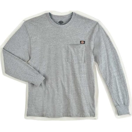 Men's Long Sleeve T-Shirt, Cotton, Pullover, Gray, XL MPN:WL50HG RG XL