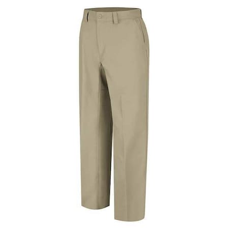 Men's Work Pants, Tan, 40% Polyester, 60% Cotton MPN:WP70KH 38 30