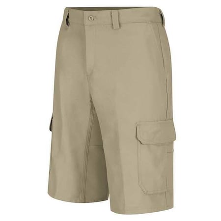 Men's Functional Cargo Work Shorts, Tan, 40% Polyester, 60% Cotton MPN:WP90KH 48 12
