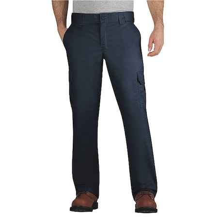 Men's Work Pants, S/M, Navy, 65% Polyester/35% Cotton Twill MPN:WP95DN 32 34