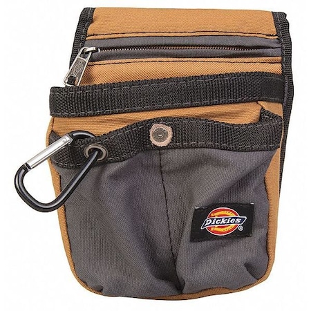 Pouch, Zippered Utility Pouch, 4 Pocket, Gray/Tan, 4 Pockets MPN:57005