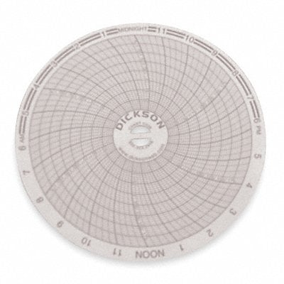 Circular Chart 4In 0 to 200psi 24Hr Pk60 MPN:C026 Circular Chart 4In 0 to 200psi 24Hr Pk60 MPN:C026