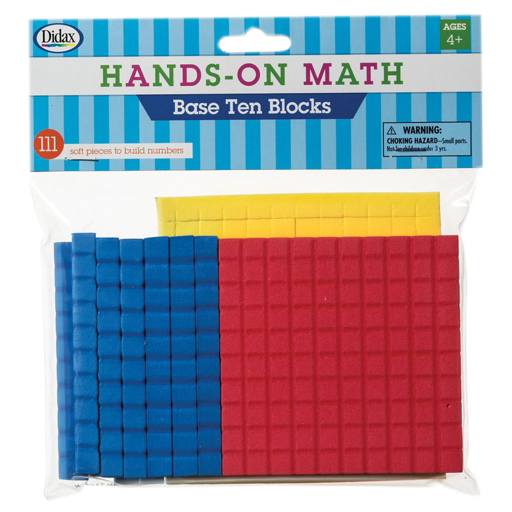 Didax Foam Base Ten Blocks, Assorted Colors, Set Of 111 Blocks MPN:DD-211431