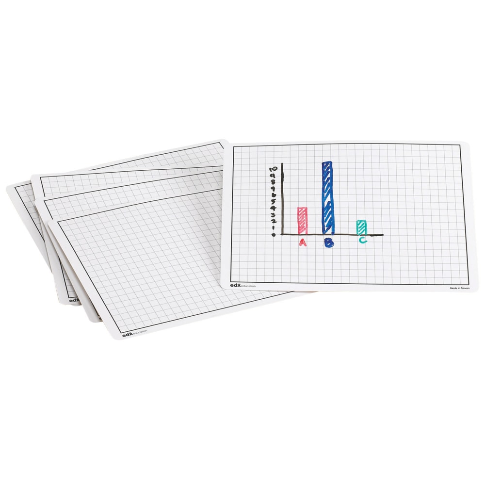 Didax Write-On/Wipe-Off Graphing Mats, Set Of 10 MPN:DD-211447