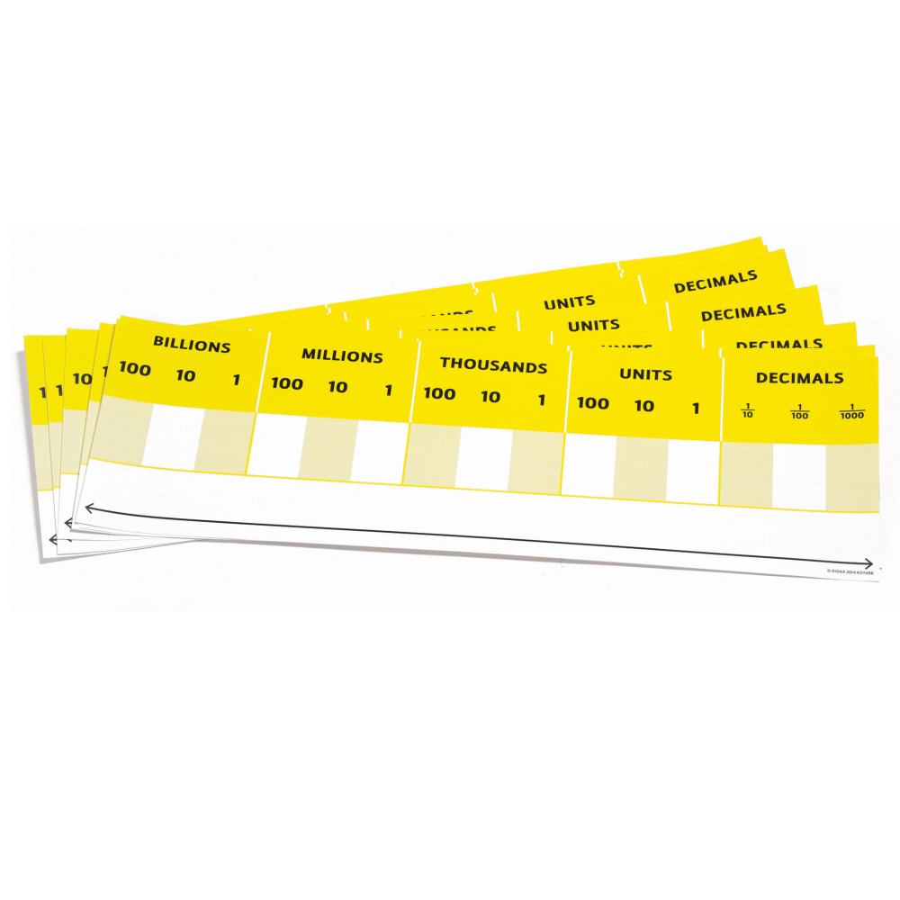 Didax Desktop Place Value Card, Pack Of 10 MPN:DD-211498
