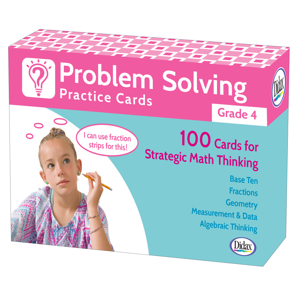 Didax Problem Solving Practice Cards, Grade 4 MPN:DD-211280