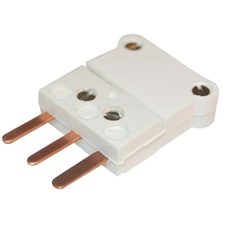 RTD Connector, White 3-Blade ANSI, PK 5 MPN:18527-85