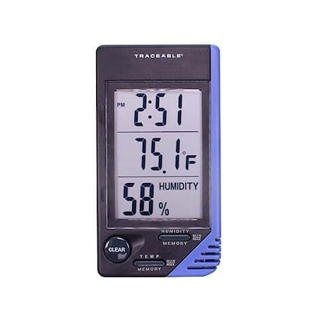 Traceable Thermometer with Clock, Humdit MPN:90080-06