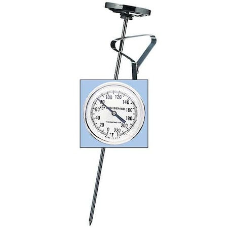 SS Bimetal Pocket Thermom, 1.75