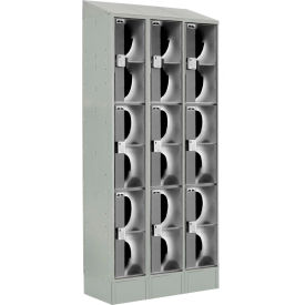 Digilock® LockUp 3-Tier 9 Door Electronic Locker w/ Clear Door 36