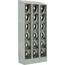Digilock® LockUp 6-Tier 18 Door Locker w/ Clear Door 36