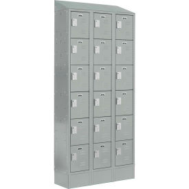 Digilock® LockUp 6-Tier 18 Door Locker w/ Louver Door 36