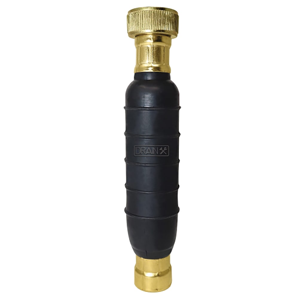 DrainX Hydro-Pressure Dual-Valve Drain-Cleaning Bladder, Fits 1-1/2in To 3in Drainpipes, Black MPN:DXP1-1121