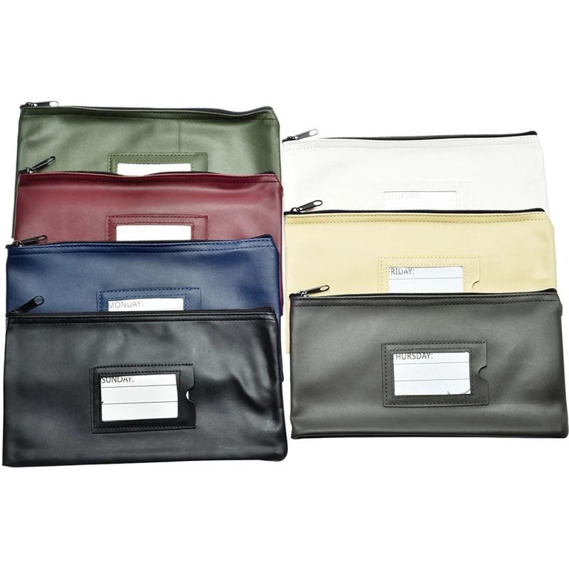 Nadex Coins Multicolor 7 Days Bank Deposit Cash and Coin Pouches, 11inx 6in, Zipper Closure, 7 Count - NCB91003AST MPN:NCB9-1003-AST