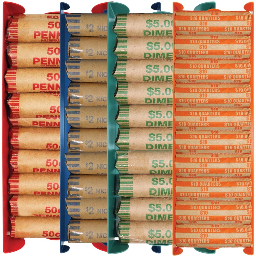Nadex Coins Aluminium Coin Tray, 4 Pack, Assorted - 1 Coin - Aluminum - Red, Blue, Green, Orange, Assorted, Multi MPN:NCC1-1105