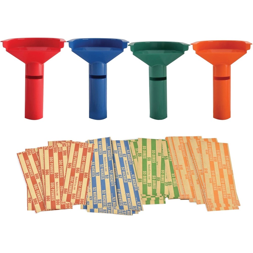 Nadex Coins 252 Coin Wrappers with Coin-Sorter Tubes - Multi MPN:NCS8-1006-252