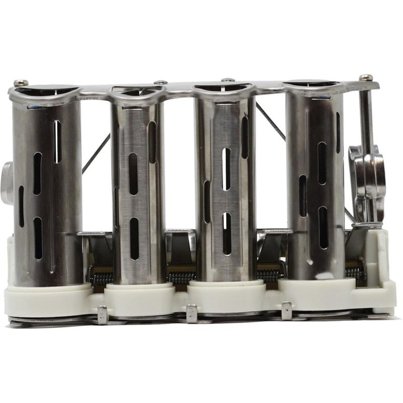 Nadex Coins 4 Barrel Steel Coin Dispenser Money Changer with Belt Clips - Silver MPN:NCC1-1110