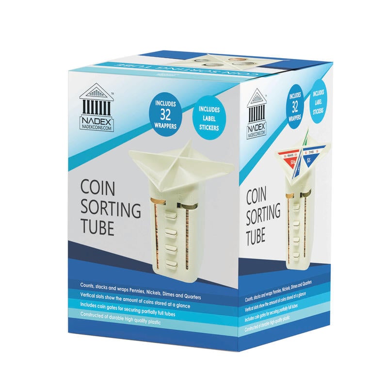 Nadex Manual Coin Sorting Tube, Beige MPN:NCS8-1133