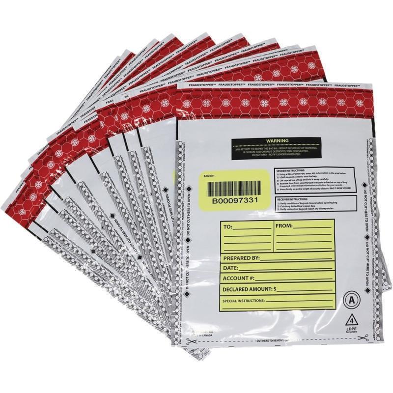 Nadex Coins Deposit Bags, 9x12, Opaque, 100 Pack - 12in Length x 9in Width - Opaque - Film - Cash - 100 / Pack MPN:NCS8-1185