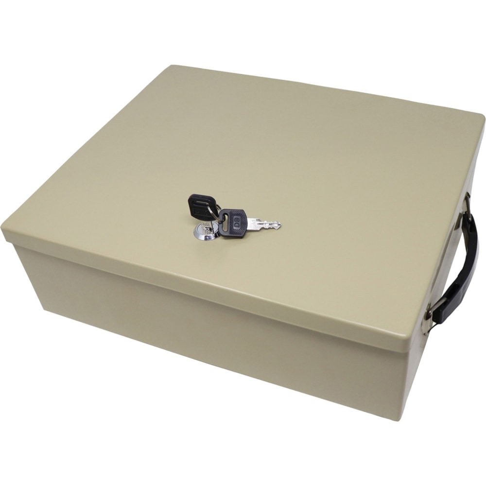 Nadex Coins NCS8-2010 Fire-Retardant Security Box with Keyed Lock - Steel - Beige - 11in Height x 14.4in Width MPN:NCS8-2010