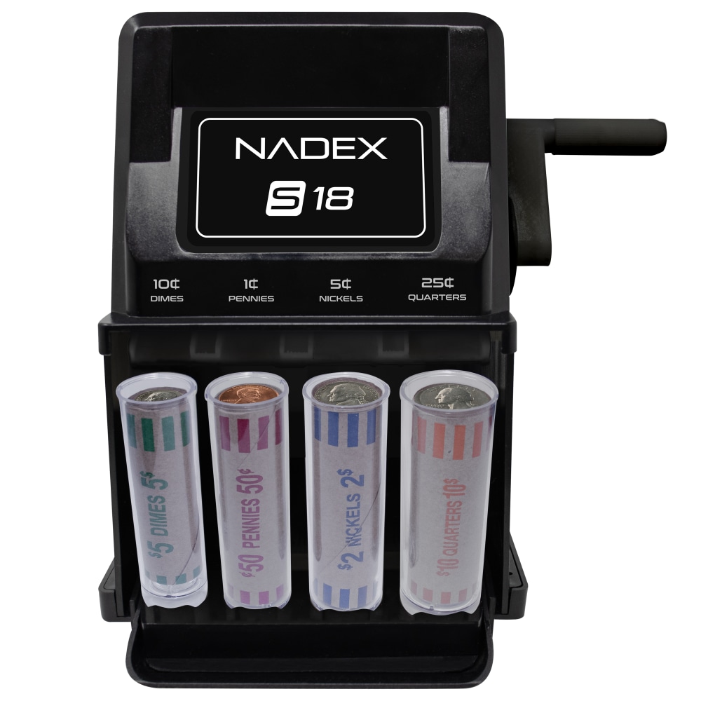 Nadex S18 Manual Coin Sorter And Wrapper, 9inH x 7inW x 6inD MPN:NXTE-1808