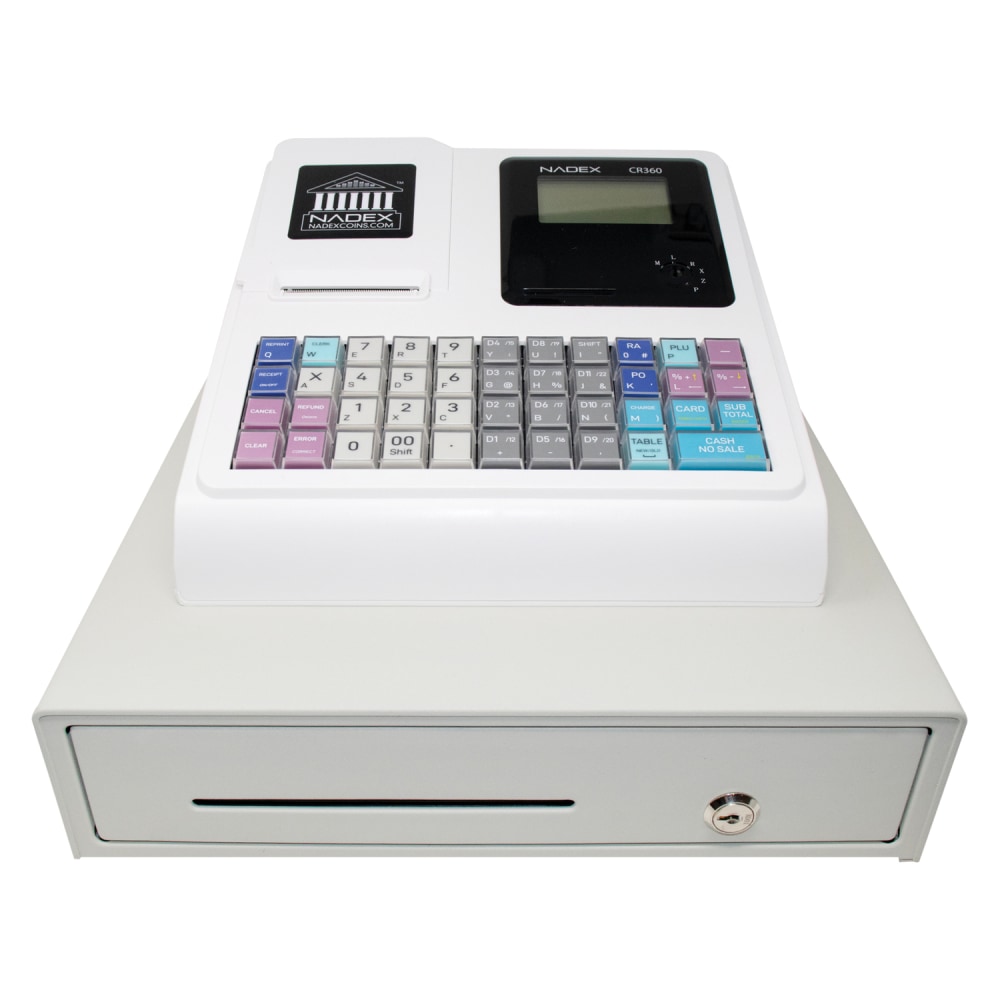 Nadex Coins Thermal-Print Electronic Cash Register, White, NWHNXTE1379 MPN:NXTE-1379