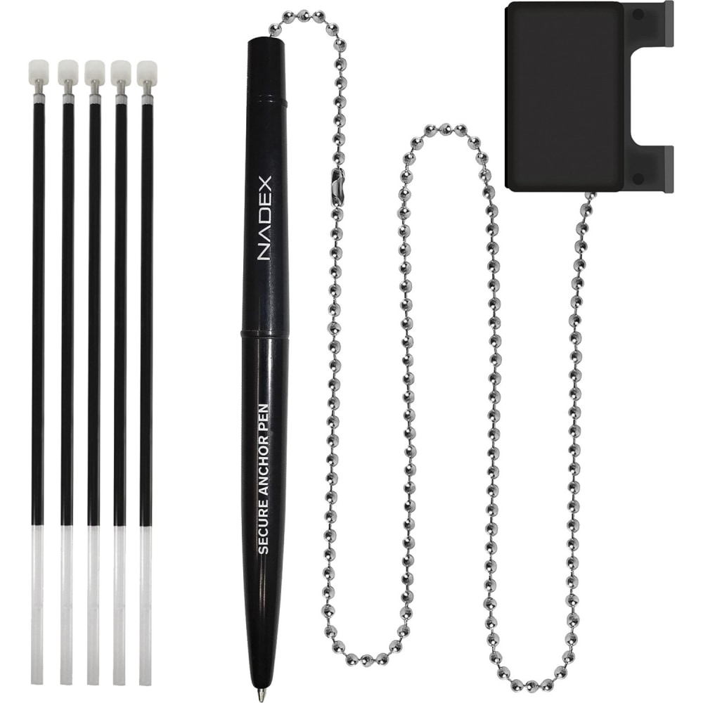 Nadex Coins Ball and Chain Security Pen Set (1 Pen) - Rubber - Black MPN:NCC1-1133