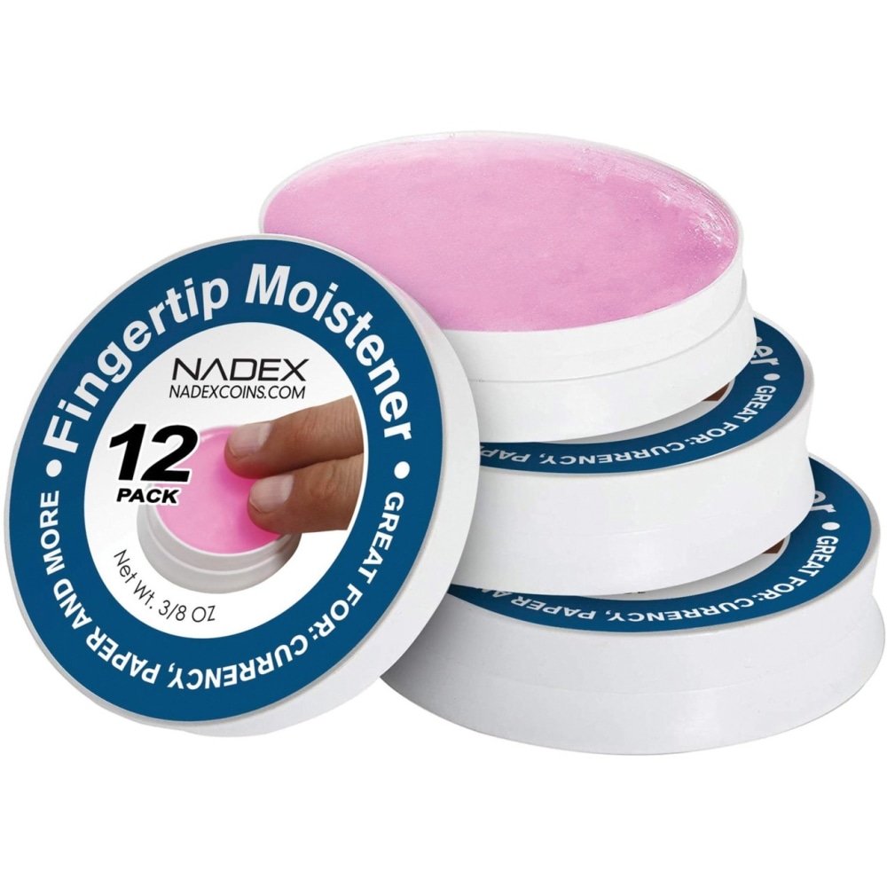 Nadex Coins Fingertip Moistener, 12 Pack - White - Non-slip, Non-toxic, Greaseless, Odorless - 12 Pack MPN:NCC1-1112