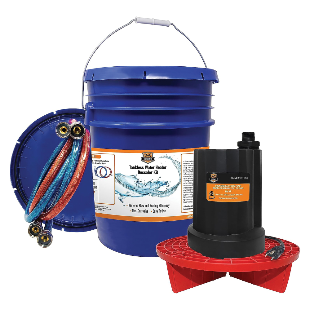 Chromex Tankless Water Heater Flushing Kit, 10-1/2in x 10-1/2in, Blue MPN:CXT1-1102