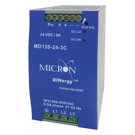 DC Power Supply, 24V DC, 120W MPN:MD120-24-3C