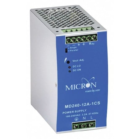 DC Power Supply, 12V DC, 240W MPN:MD240-12A-1CS