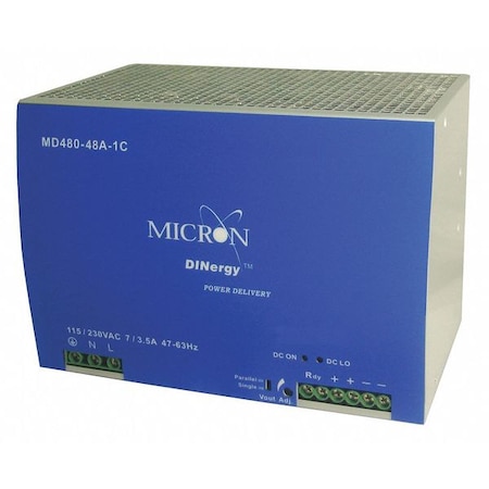 DC Power Supply, 48V DC, 480W MPN:MD480-48A-1C