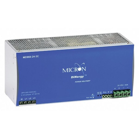 DC Power Supply, 24V DC, 960W MPN:MD960-24-3C
