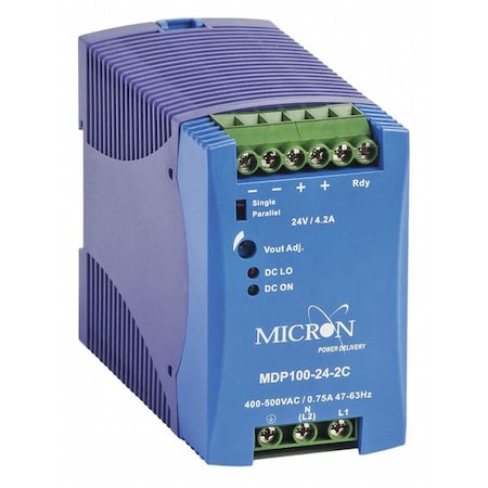 DC Power Supply, 24V DC, 100W MPN:MDP100-24-2C