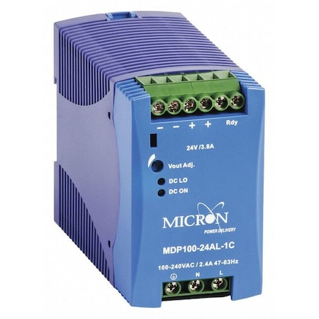 DC Power Supply, 24V DC, 100W MPN:MDP100-24AL-1C