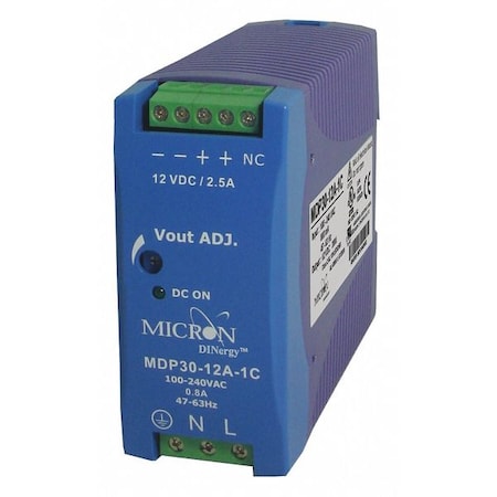 DC Power Supply, 12V DC, 30W MPN:MDP30-12A-1C