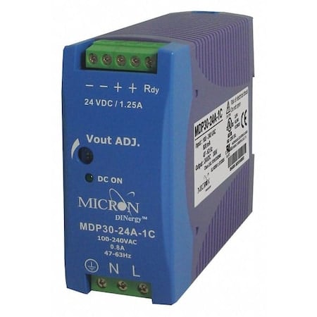 DC Power Supply, 24V DC, 30W MPN:MDP30-24A-1C
